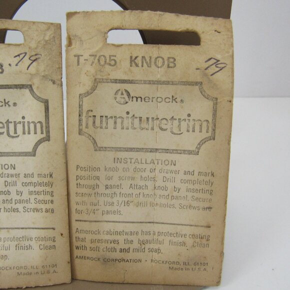 Amerock T-705 Knob Furnituretrim Porcelain 3/4" Cabinet Pulls Lot of 2 Boxes - Picture 6 of 7